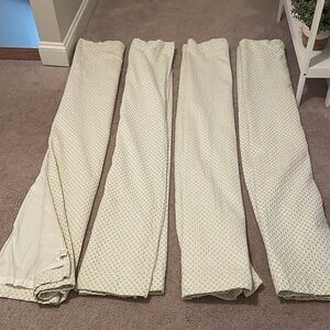 Pottery Barn Kids Audrey Chenille Polka Dot Curtain Panel Blackout Liner 4pc